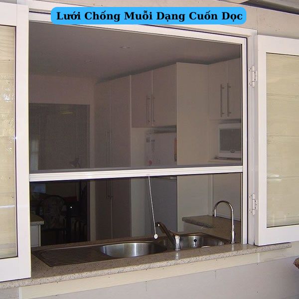 cửa lưới chống muỗi tự cuốn dọc
